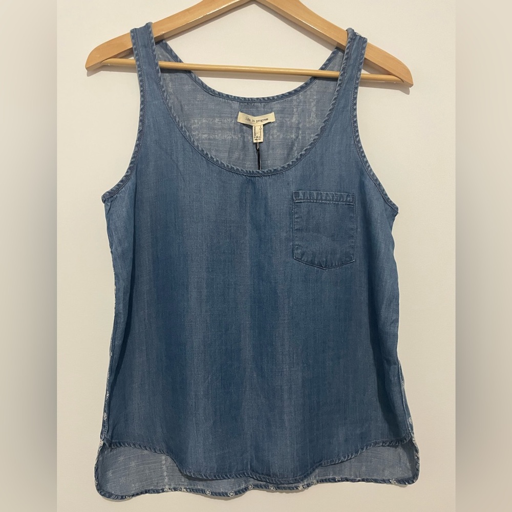 Women's Blue Denim Tank Top